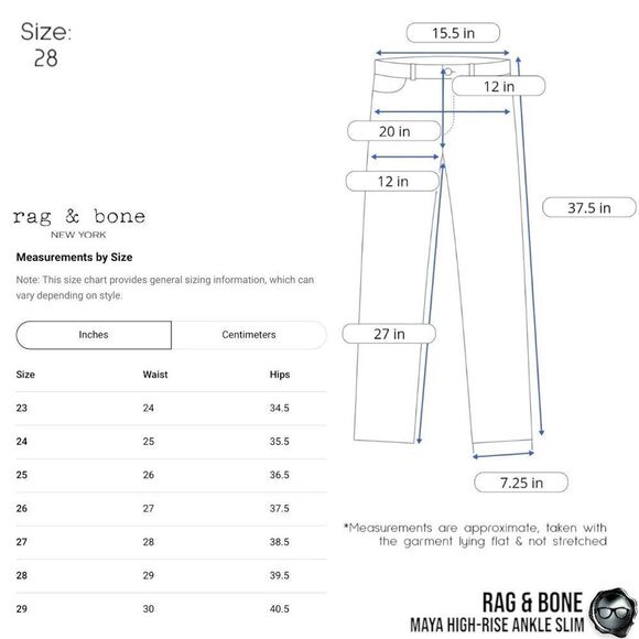 RAG & BONE MAYA HIGH-RISE ANKLE STRAIGHT JEANS IN AQUARIUS W/ HOLES SIZE 28 - Picture 14 of 16